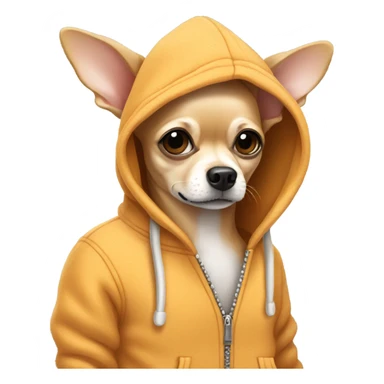 Chihuahua wearing hoodie￼ sticker