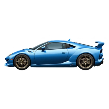 Side view of dark pearl blue 2025 Toyota 86 styled like a Lamborghini Miura  sticker