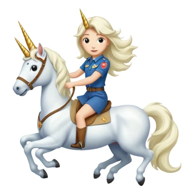 unicorn scout girl sticker