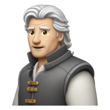 50 jähriger mann mit stoppelbart und schwarzen haaren sticker