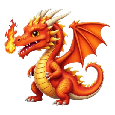 fire-breathing dragon with shirt sticker