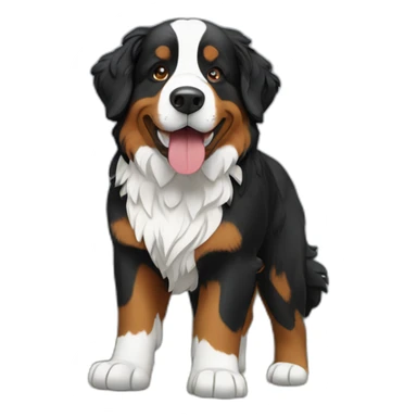 Bernese mountain dog hiking sticker