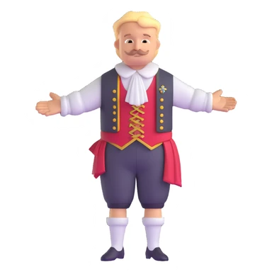 German in traditional Bavarian clothing shrugging sticker