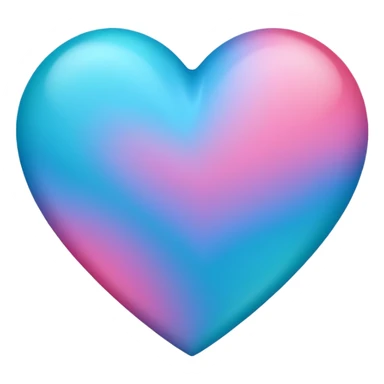 A big love heart in blue, pink and teal. sticker