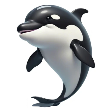 Cinematic Comical orca Portrait Emoji, Head tilted dramatically with an exaggeratedly shocked expression, featuring a sleek black-and-white body with wide, comically expressive eyes full of playful disbelief and animated flippers, Simplified yet hilariously expressive features, highly detailed, glowing with a slightly sassy oceanic glow, high shine, dramatic yet playful, stylized with an air of cheeky marine mischief, soft glowing outline, capturing the essence of a meme-worthy orca that looks ready to make waves with its hilariously dramatic antics! sticker