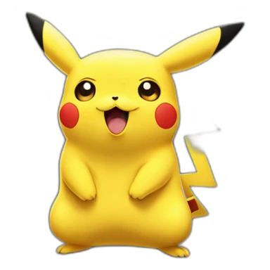 Pikachu con cara de sorprendido  sticker
