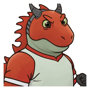 Red dragon hockey black sticker