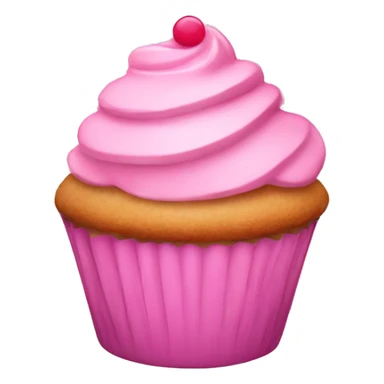 Cute pink cupcake sticker