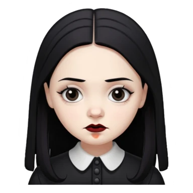 wednesday addams face sticker