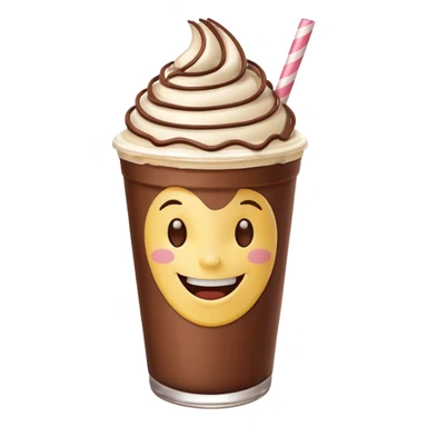create a winking milkshake emoji  sticker