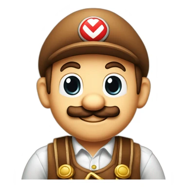 super mario going to the octoberfest with traditional bavarian clothes sticker