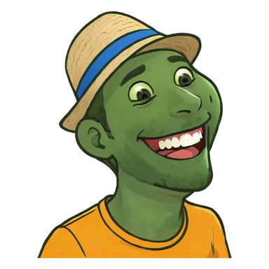 Man holding his neck laughing  sticker