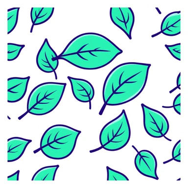 lush green summer leaves floating and spinning in a pleasant summer breeze sticker