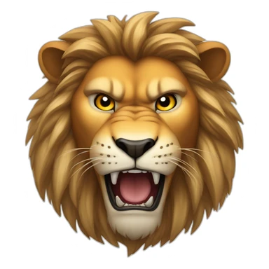 A angry lion sticker