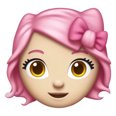 hello kitty with pink hair sticker