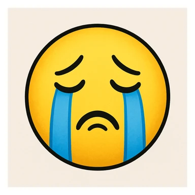 crying face emoji sticker