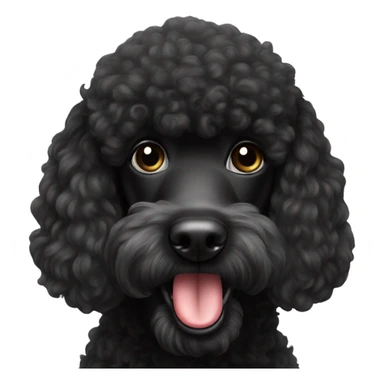 black poodle with stinky mouth sticker