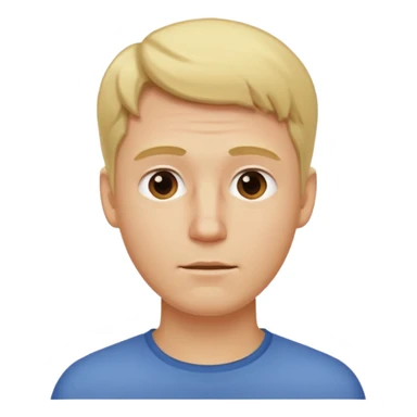 white man with blonde hair and visibly hot neck sticker