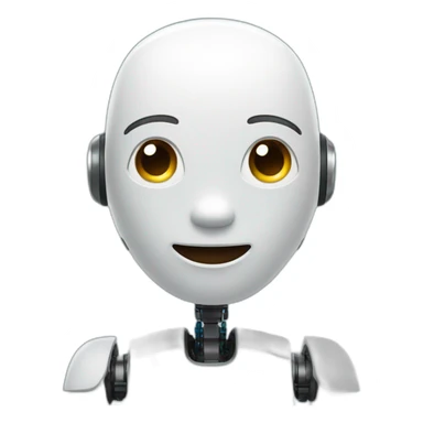 Artificial intelligent voice assistant with robotic and friendly face sticker