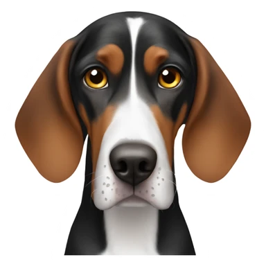 English coonhound. Heterochromia. sticker