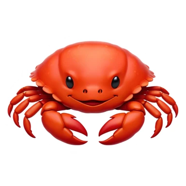 Meme-Worthy Cute Sleeping Red Crab Portrait Emoji, Head resting peacefully with a contented smile, showcasing a robust, vivid scarlet carapace and softly closed eyes in serene slumber, Simplified yet adorably endearing features, highly detailed, glowing with a soft, drowsy ocean light, high shine, relaxed and utterly lovable, stylized with an air of playful laziness, soft glowing outline, capturing the essence of a sleeping red crab that feels destined to become the next viral icon of adorable rest! sticker