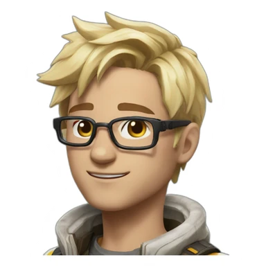 apex legends men blond brille lichtes haar sticker