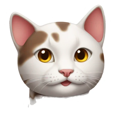 A cat with beef sticker