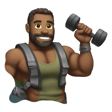 Bodybuilder hiker  sticker