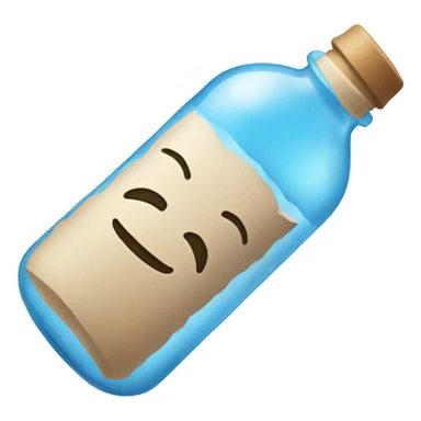 A bottle of water sleeping sticker