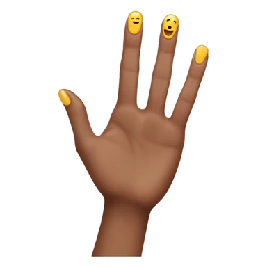 finger with acrylic nail sticker