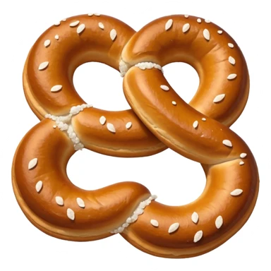 Brezel with salt on top sticker