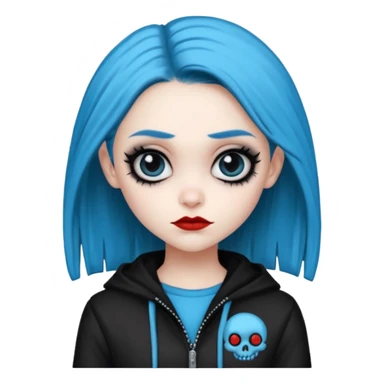 Ghoulia yelps monster high doll in scene/emo style sticker