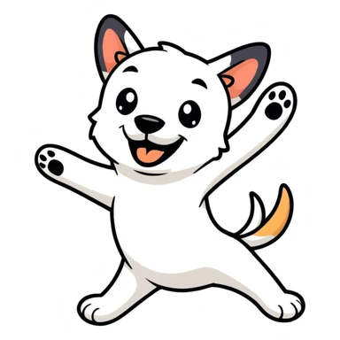 Dog dancing sticker