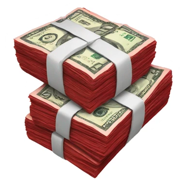 Red money stack sticker