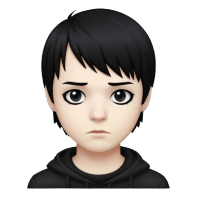 Emo boy bangs sticker