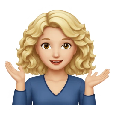 It wasn’t me, blonde wavy hair hands up smirk sticker