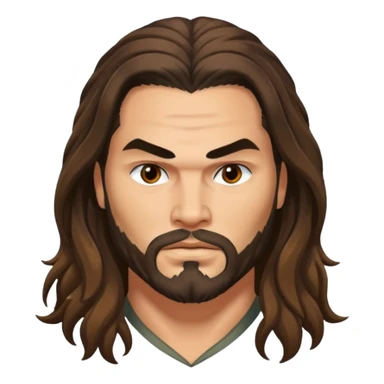 jason mamo long hair from Games of throne character face only younger sticker