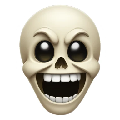 Skull with laughing tears sticker