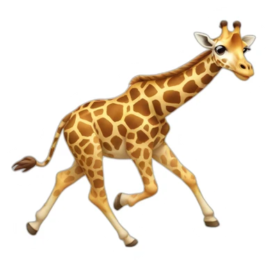 Giraffe running fast sticker