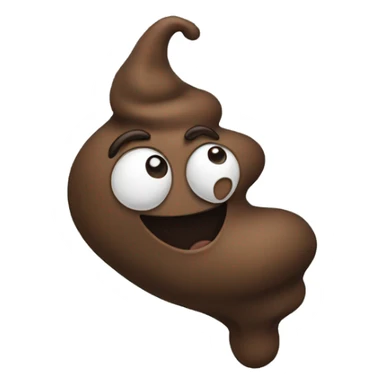 Flying poop sticker