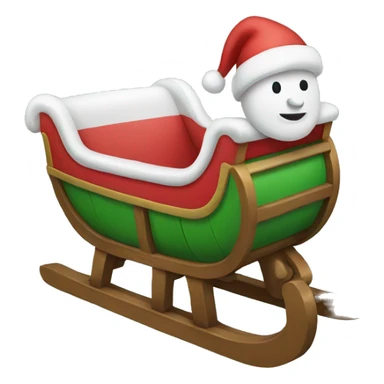 Christmas sled sticker