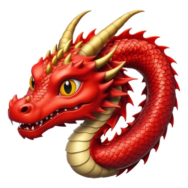 Dragon Japonais Rouge et noir floqué UMAMI sticker