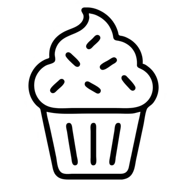 cupcake with pink icing and sprinkles sticker