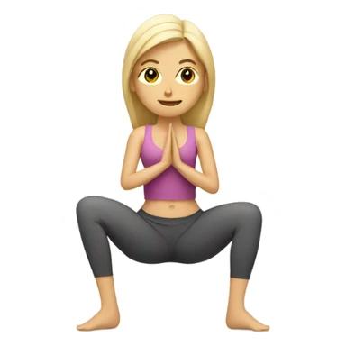 Mujer rubia haciendo yoga  sticker