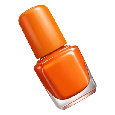 orange color nail polish sticker