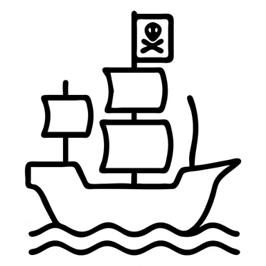 pirate ship sticker