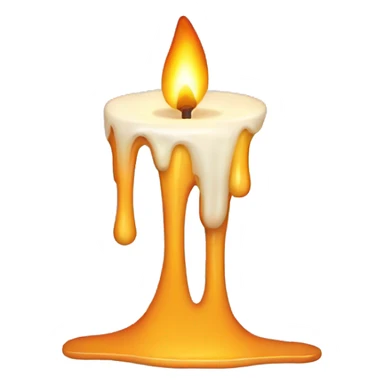 Melting candle sticker