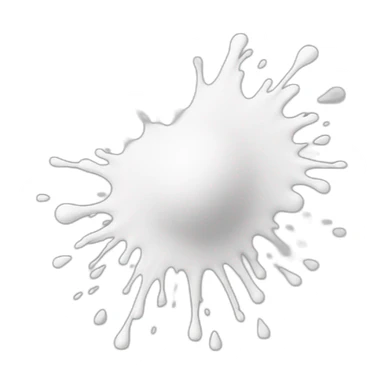 white paint splash sticker