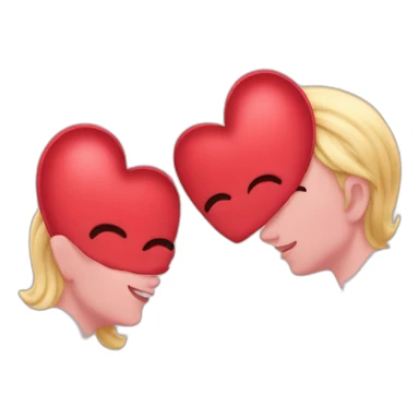 Kissing hearts sticker