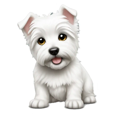 westie puppy sticker